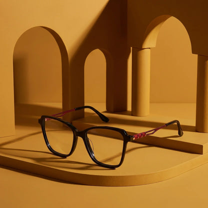 Fiore 1006 square cat-eye acetate and metal reading glasses, black frame · ReFramed, photo 7 of 100