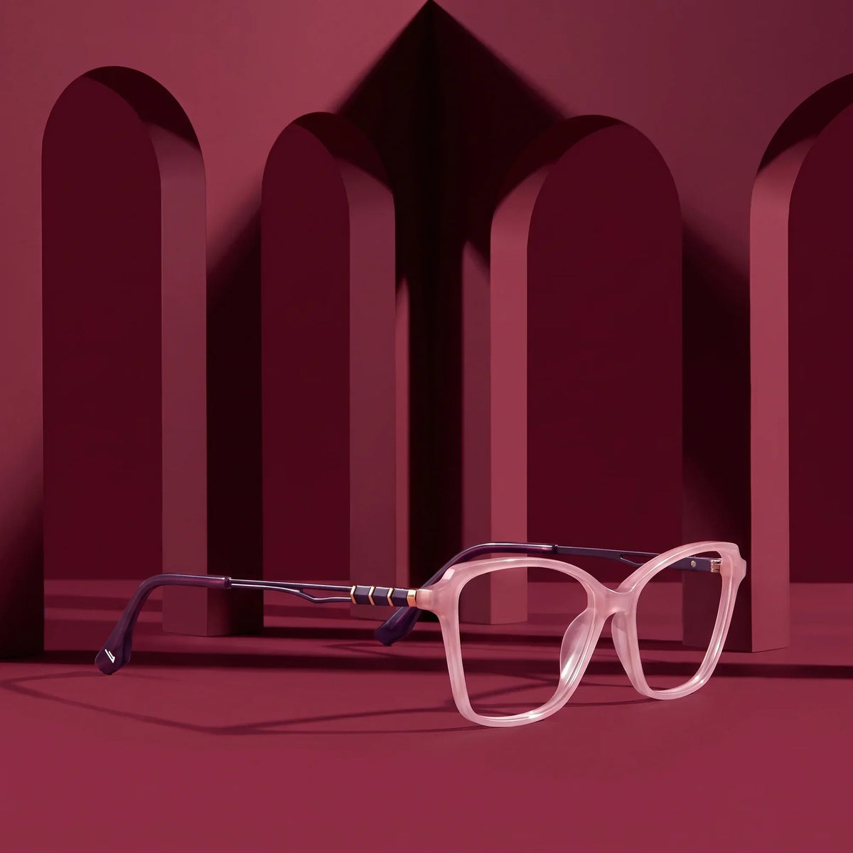 Fiore 1006 square cat-eye acetate and metal reading glasses, pink frame · ReFramed, photo 38 of 100