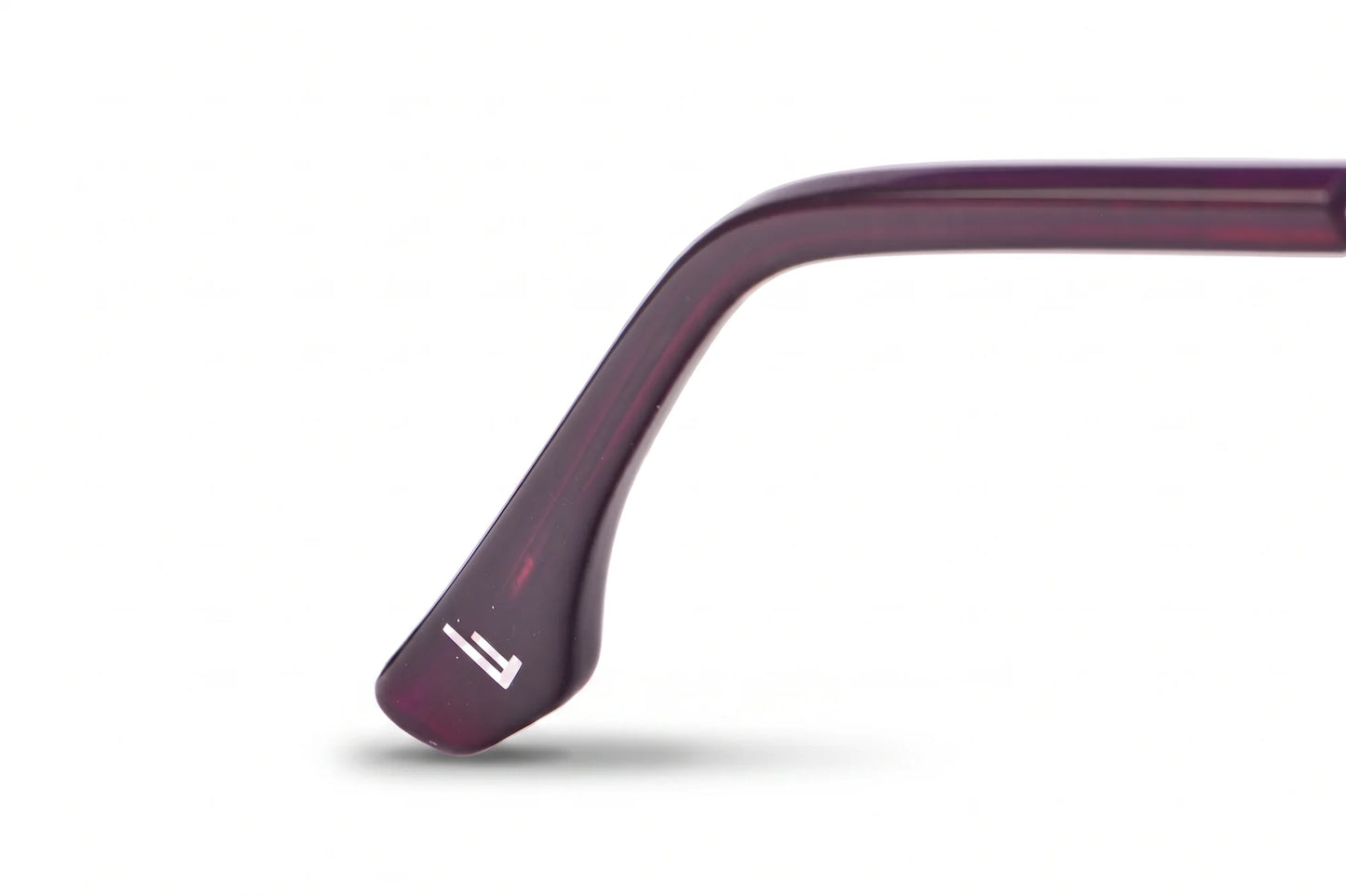 Fiore 1006 eyeglasses in pink – temple logo detail