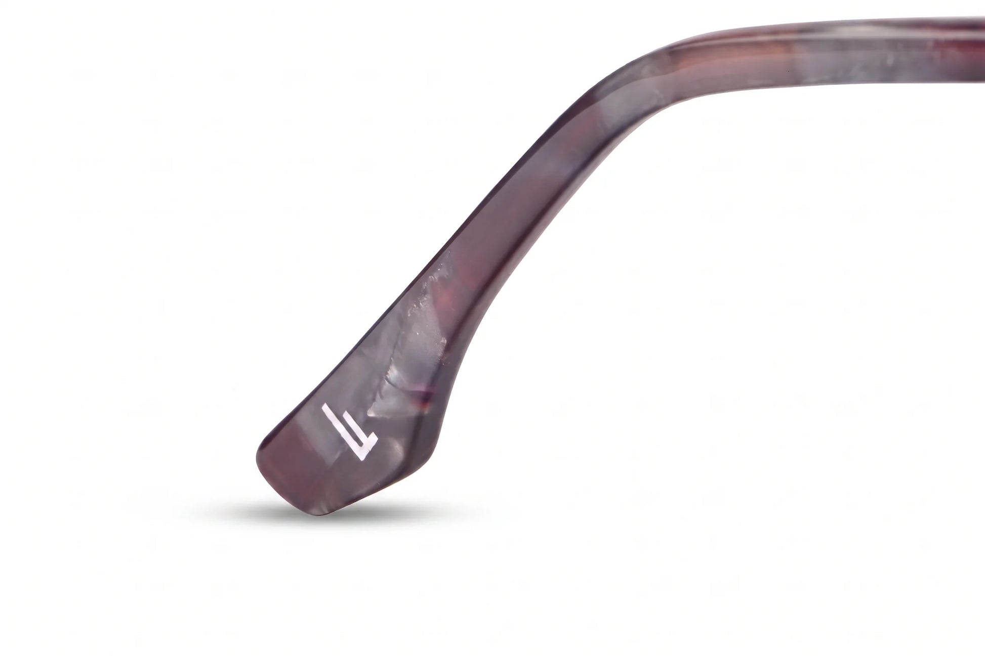 Fiore 1006 eyeglasses in purple – temple logo detail