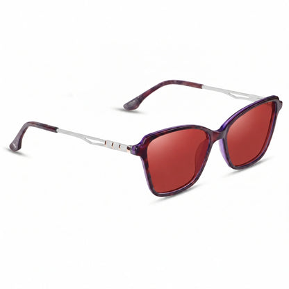 Fiore 1006 square cat eye sunglasses, purple bio-acetate frame · ReFramed, photo 12 of 24