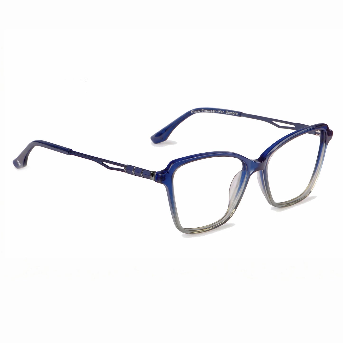 Fiore 1006 eyeglasses in blue – three-quarter view