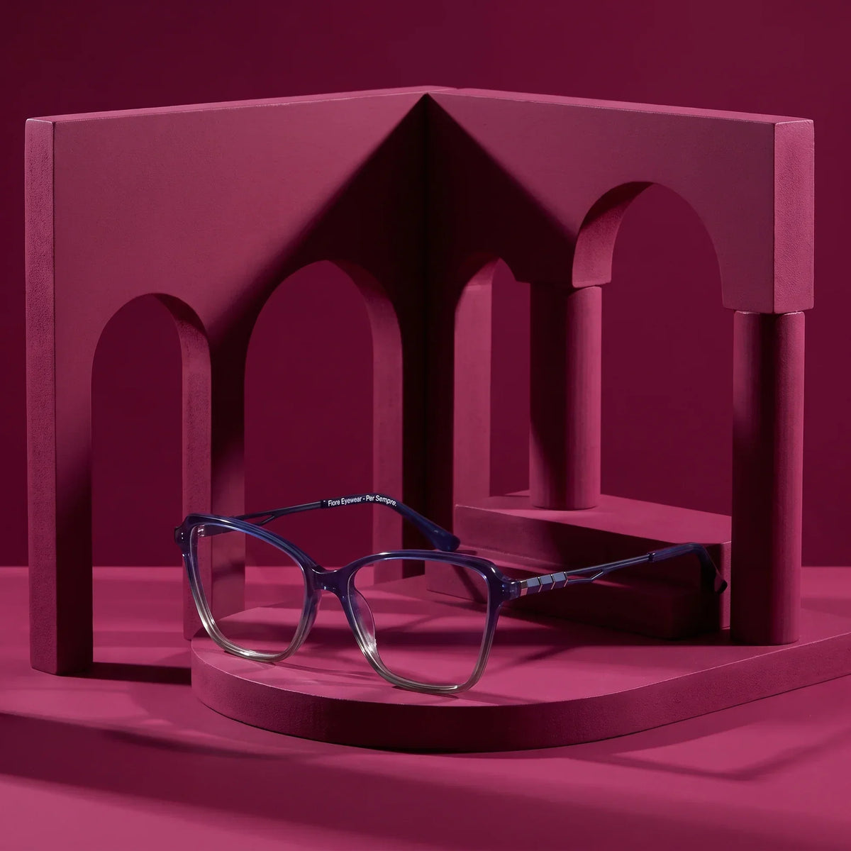 Fiore 1006 square cat-eye acetate and metal reading glasses, blue frame · ReFramed, photo 90 of 100