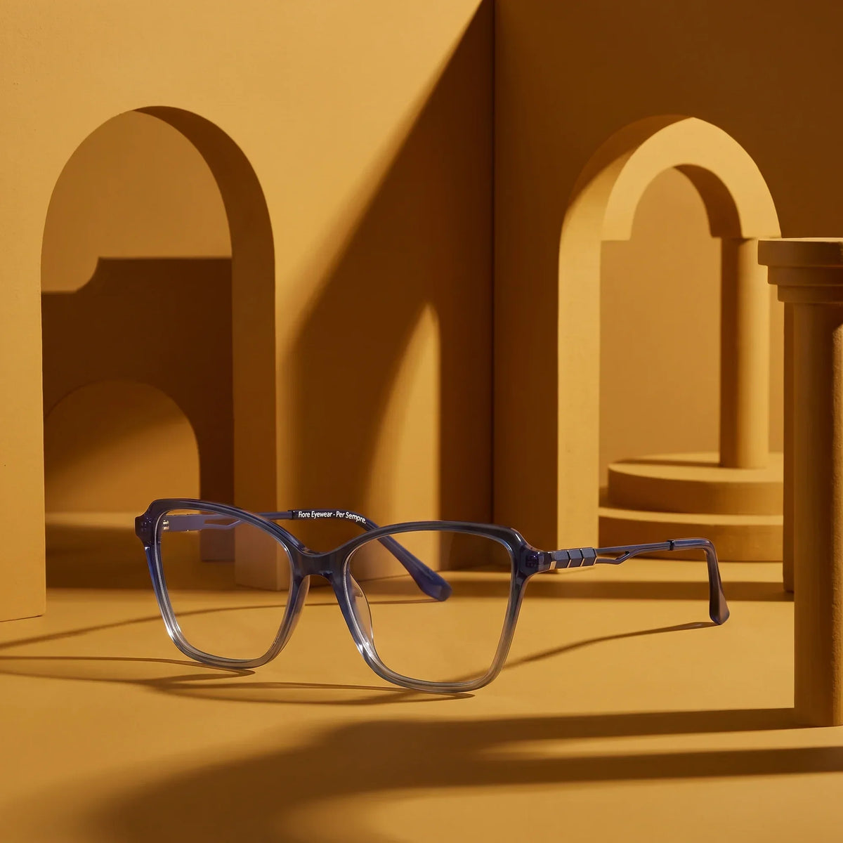 Fiore 1006 square cat-eye acetate and metal reading glasses, blue frame · ReFramed, photo 92 of 100