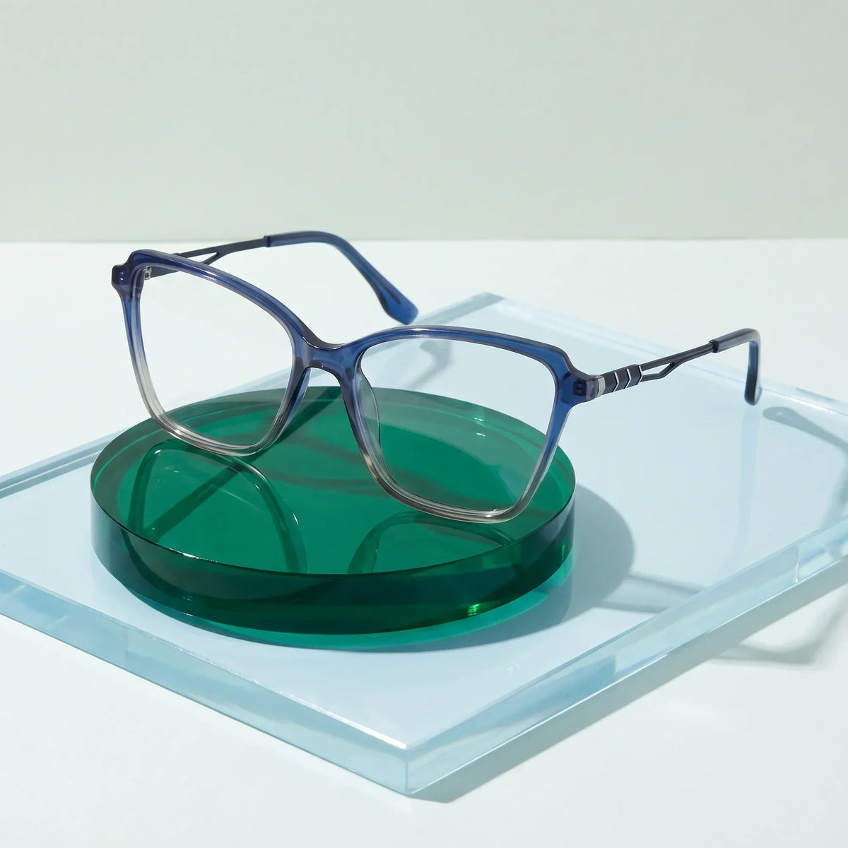 Fiore 1006 square cat-eye acetate and metal reading glasses, blue frame · ReFramed, photo 96 of 100
