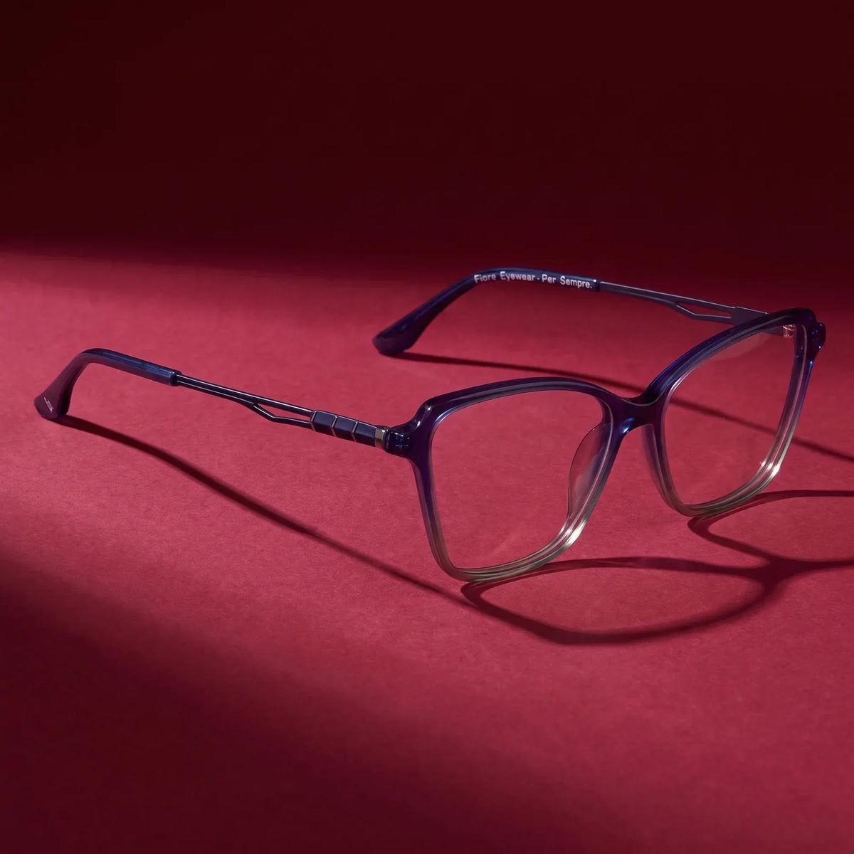 Fiore 1006 square cat-eye acetate and metal reading glasses, blue frame · ReFramed, photo 87 of 100