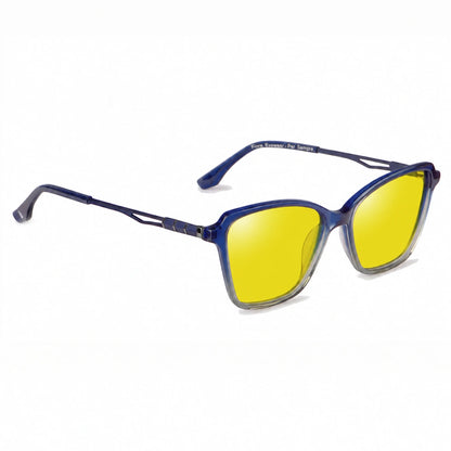 Fiore 1006 square cat eye sunglasses, blue bio-acetate frame · ReFramed, photo 8 of 24