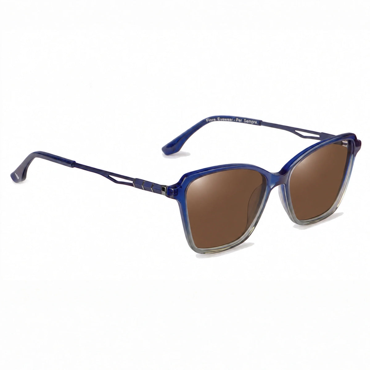 Fiore 1006 square cat eye sunglasses, blue bio-acetate frame · ReFramed, photo 4 of 24