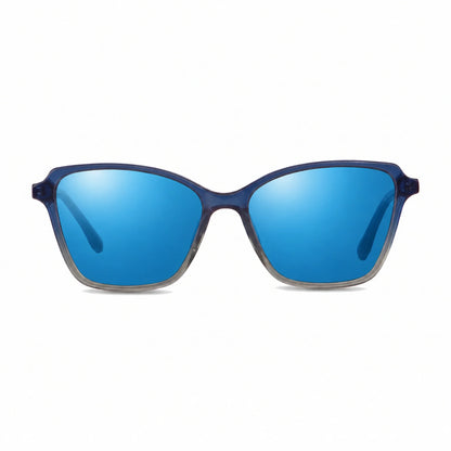 Fiore 1006 square cat eye sunglasses, blue bio-acetate frame · ReFramed, photo 17 of 24