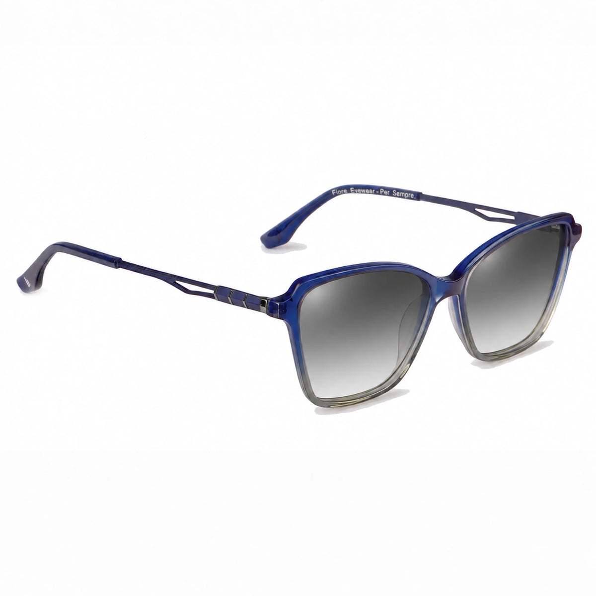 Fiore 1006 square cat eye sunglasses, blue bio-acetate frame · ReFramed, photo 14 of 24