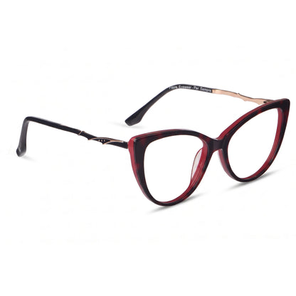 Fiore 1010 eyeglasses in red – three-quarter view