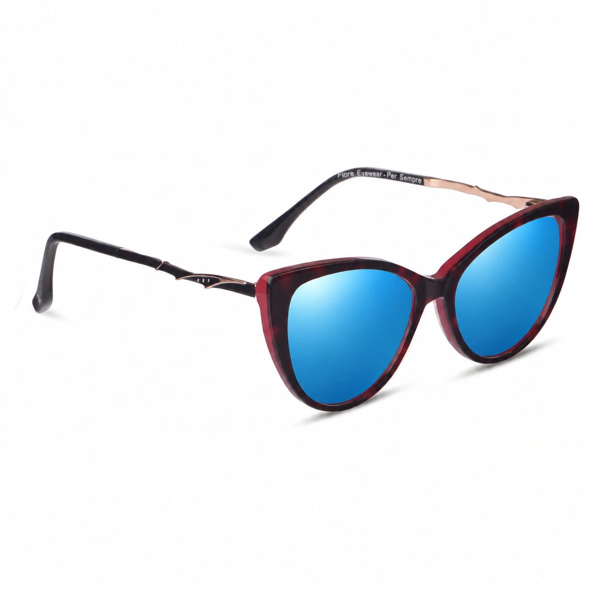 Fiore 1010 cat eye sunglasses, red bio-acetate frame · ReFramed, photo 26 of 36 | Polarized UV400