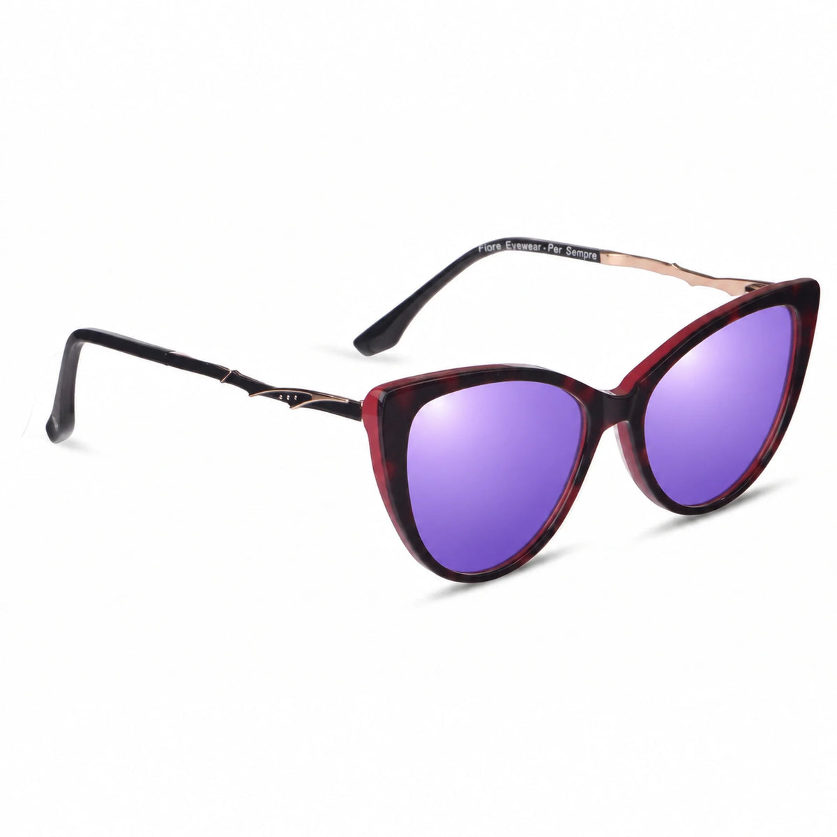 Fiore 1010 cat eye sunglasses, red bio-acetate frame · ReFramed, photo 35 of 36 | Polarized UV400