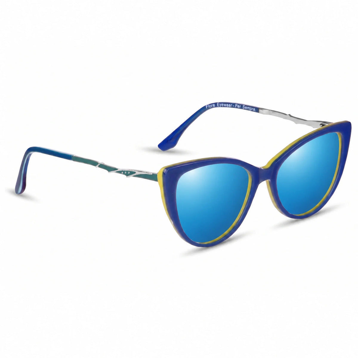 Fiore 1010 cat eye sunglasses, green bio-acetate frame · ReFramed, photo 26 of 36