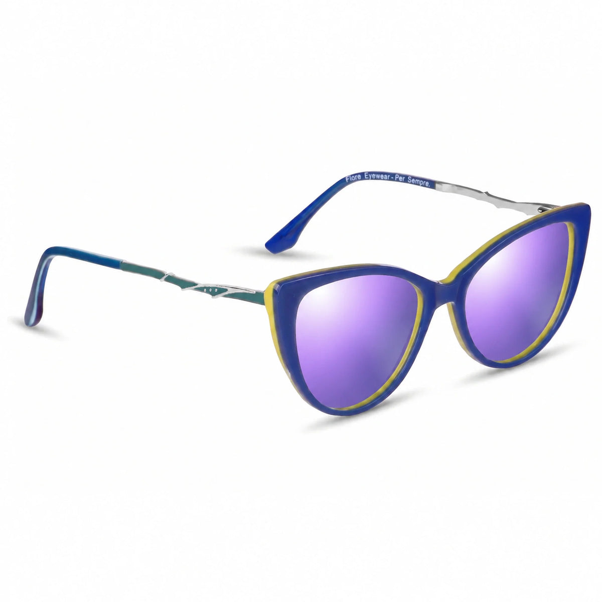 Fiore 1010 cat eye sunglasses, green bio-acetate frame · ReFramed, photo 35 of 36
