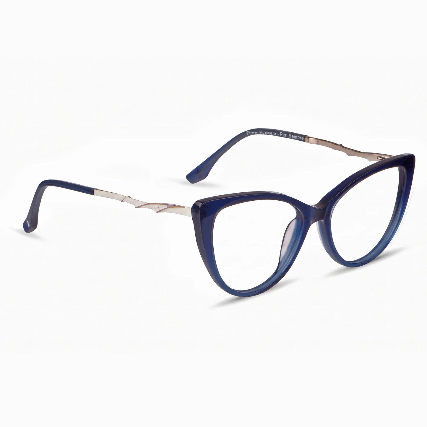 Fiore 1010 eyeglasses in blue – three-quarter view