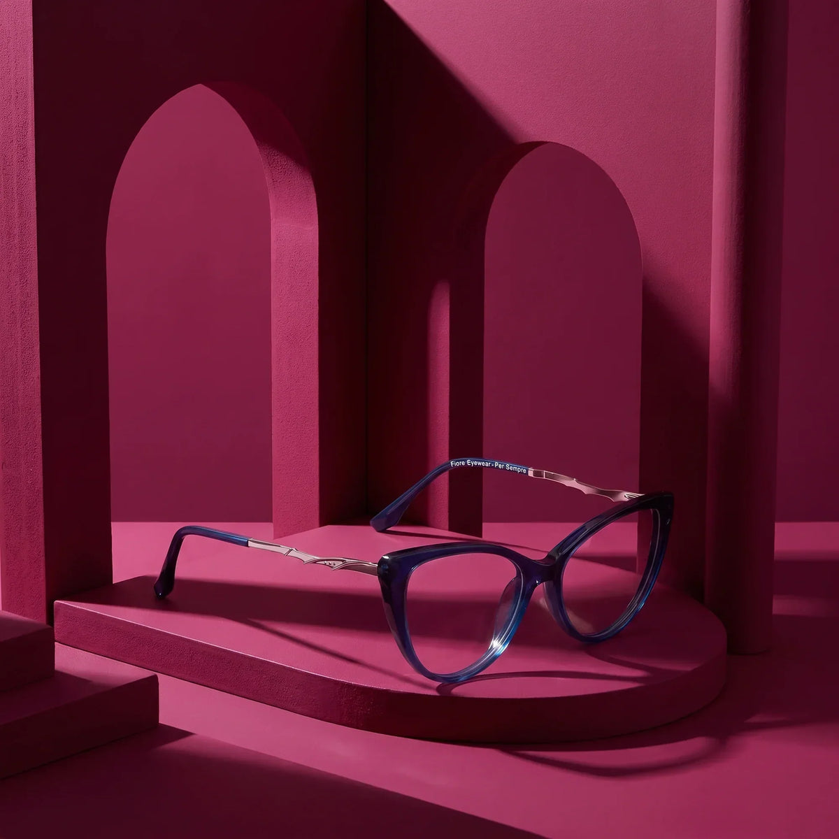 Fiore 1010 cat-eye acetate and metal reading glasses, blue frame · ReFramed, photo 63 of 74