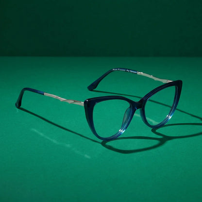 Fiore 1010 cat-eye acetate and metal reading glasses, blue frame · ReFramed, photo 61 of 74
