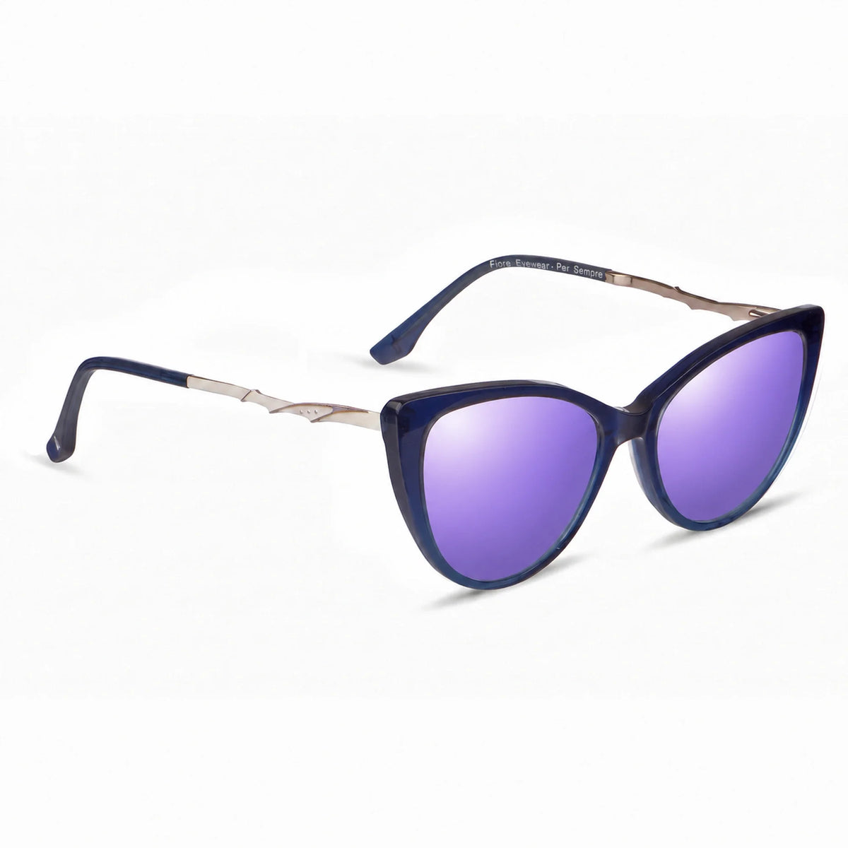 Fiore 1010 cat eye sunglasses, blue bio-acetate frame · ReFramed, photo 24 of 24
