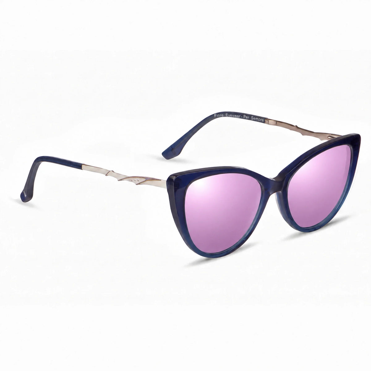 Fiore 1010 cat eye sunglasses, blue bio-acetate frame · ReFramed, photo 22 of 24