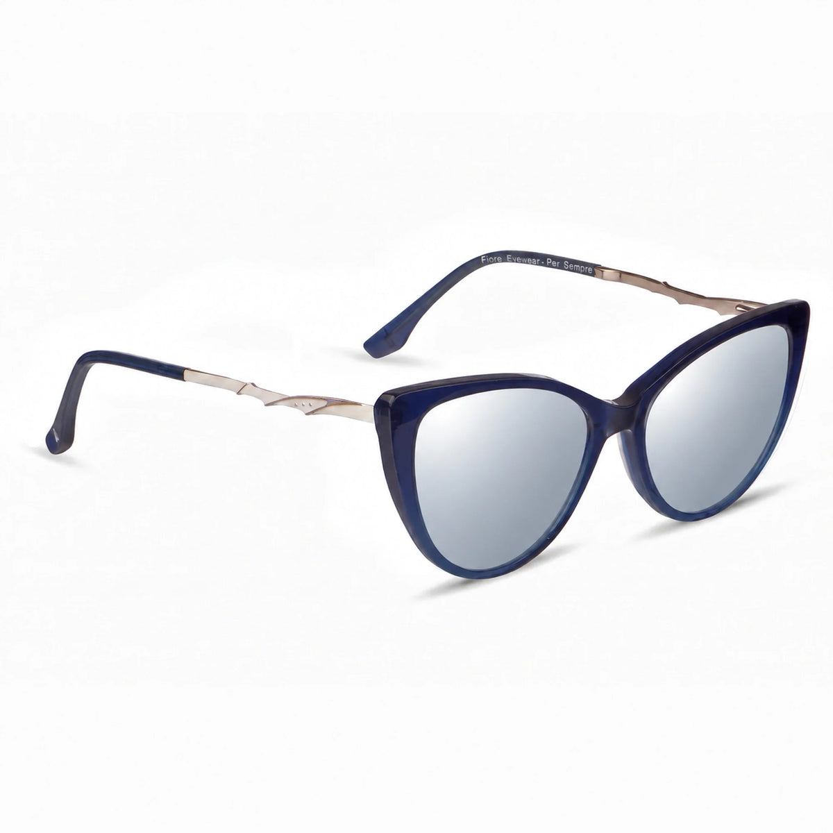 Fiore 1010 cat eye sunglasses, blue bio-acetate frame · ReFramed, photo 20 of 24