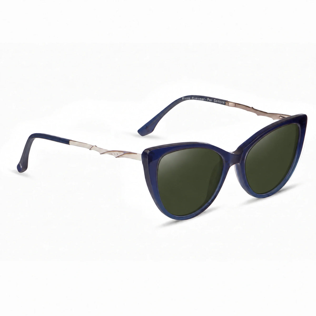 Fiore 1010 cat eye sunglasses, blue bio-acetate frame · ReFramed, photo 6 of 24 | Polarized UV400