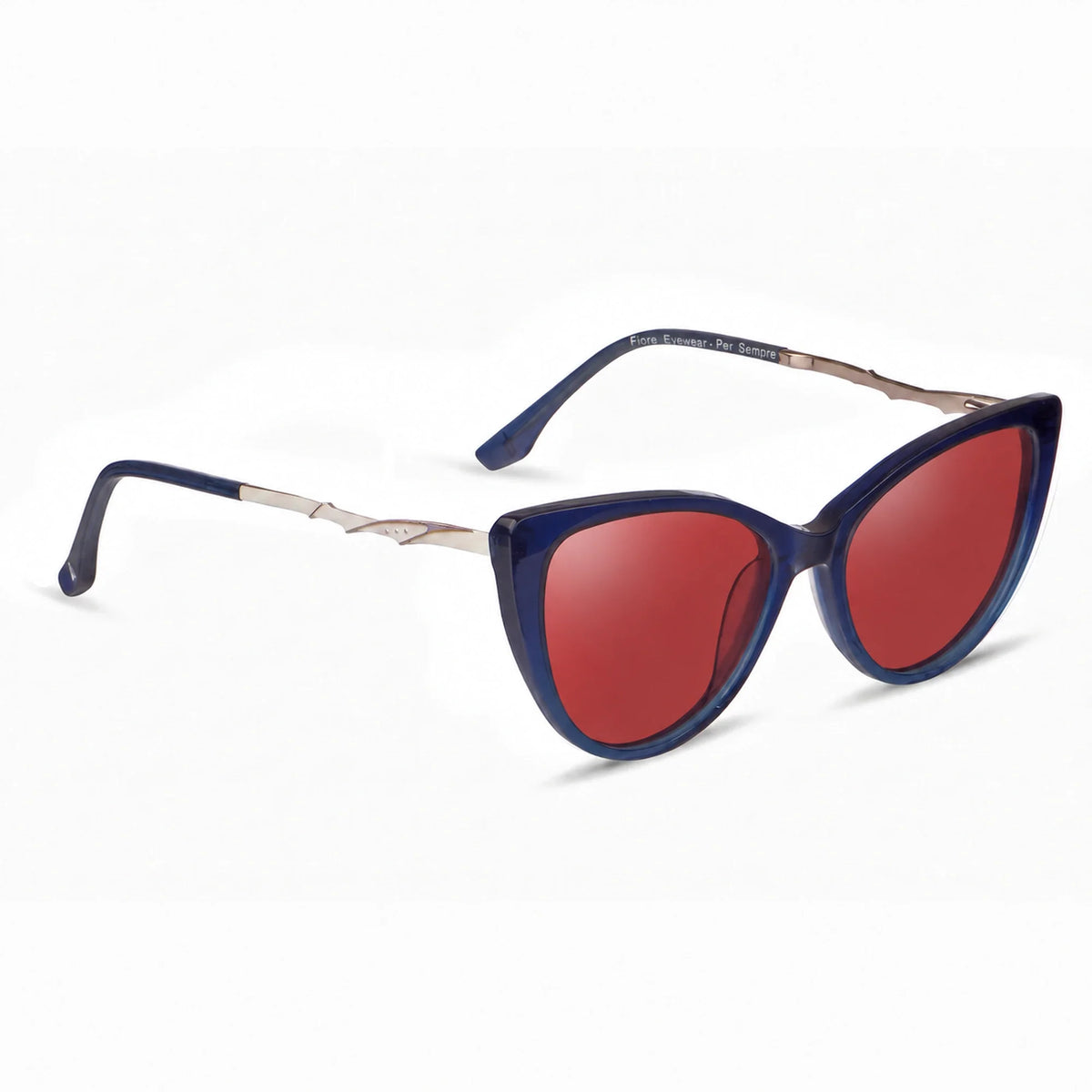 Fiore 1010 cat eye sunglasses, blue bio-acetate frame · ReFramed, photo 12 of 24