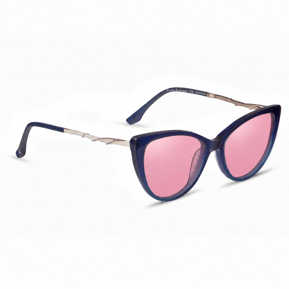 Fiore 1010 cat eye sunglasses, blue bio-acetate frame · ReFramed, photo 10 of 24
