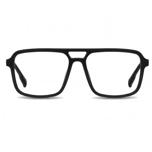 Fiore 1014 square aviator acetate and metal reading glasses, black frame · ReFramed, photo 1 of 100