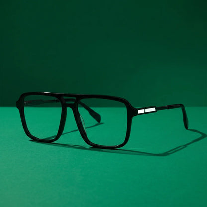 Fiore 1014 square aviator acetate and metal reading glasses, black frame · ReFramed, photo 5 of 100