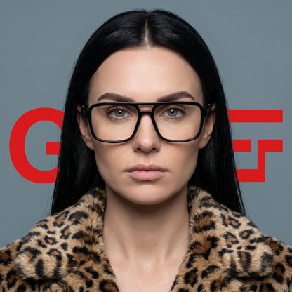 Fiore 1014 square aviator acetate and metal reading glasses, black frame · ReFramed, photo 23 of 100