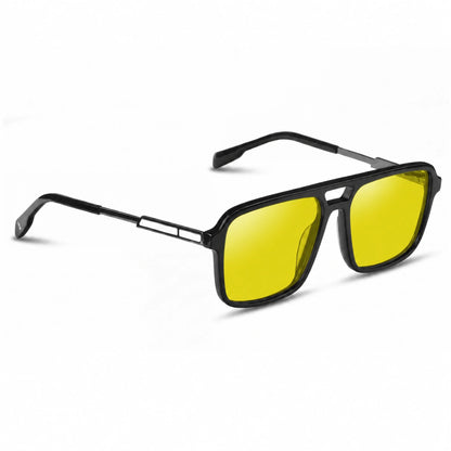Fiore 1014 square aviator sunglasses, black bio-acetate frame · ReFramed, photo 8 of 24
