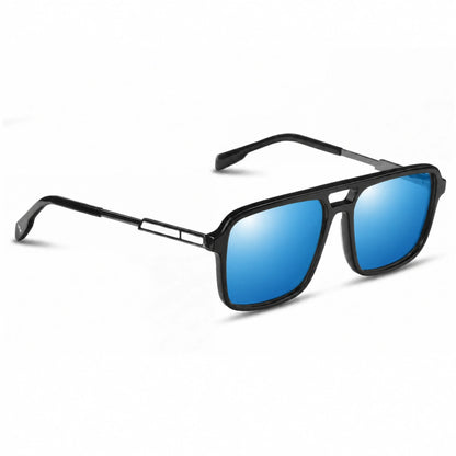 Fiore 1014 square aviator sunglasses, black bio-acetate frame · ReFramed, photo 18 of 24