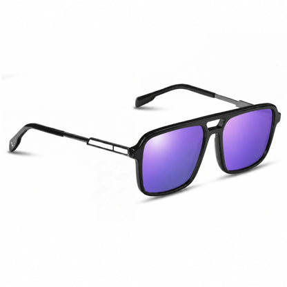 Fiore 1014 square aviator sunglasses, black bio-acetate frame · ReFramed, photo 24 of 24
