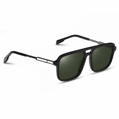 Fiore 1014 square aviator sunglasses, black bio-acetate frame · ReFramed, photo 6 of 24