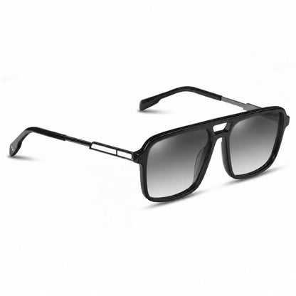 Fiore 1014 square aviator sunglasses, black bio-acetate frame · ReFramed, photo 14 of 24