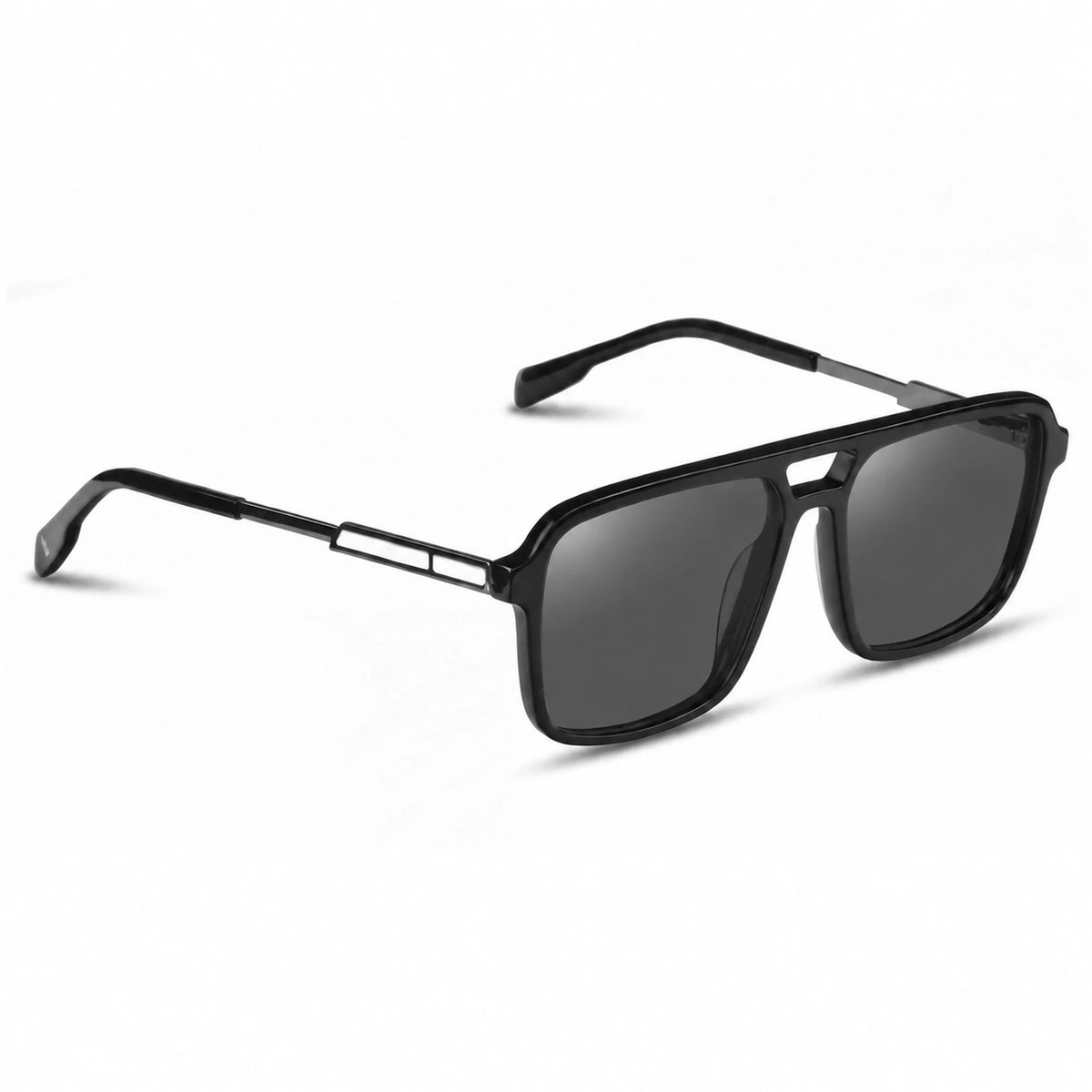 Fiore 1014 square aviator sunglasses, black bio-acetate frame · ReFramed, photo 2 of 24