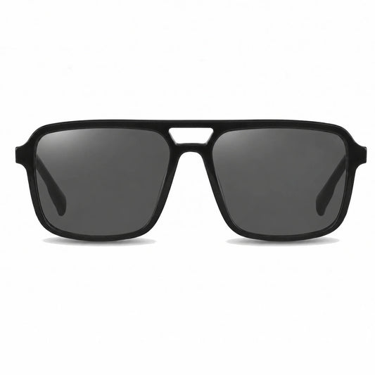 Fiore 1014 square aviator sunglasses, black bio-acetate frame · ReFramed, photo 1 of 24
