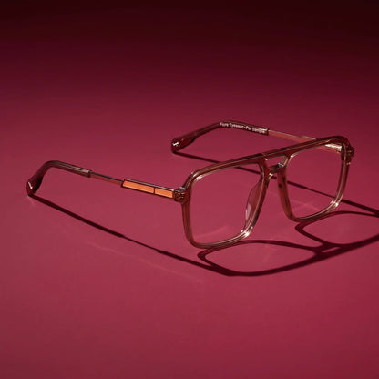 Fiore 1014 square aviator acetate and metal reading glasses, brown frame · ReFramed, photo 30 of 100