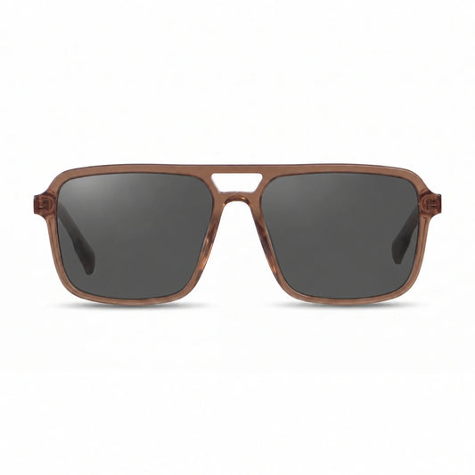 Fiore 1014 square aviator sunglasses, brown bio-acetate frame · ReFramed, photo 1 of 36