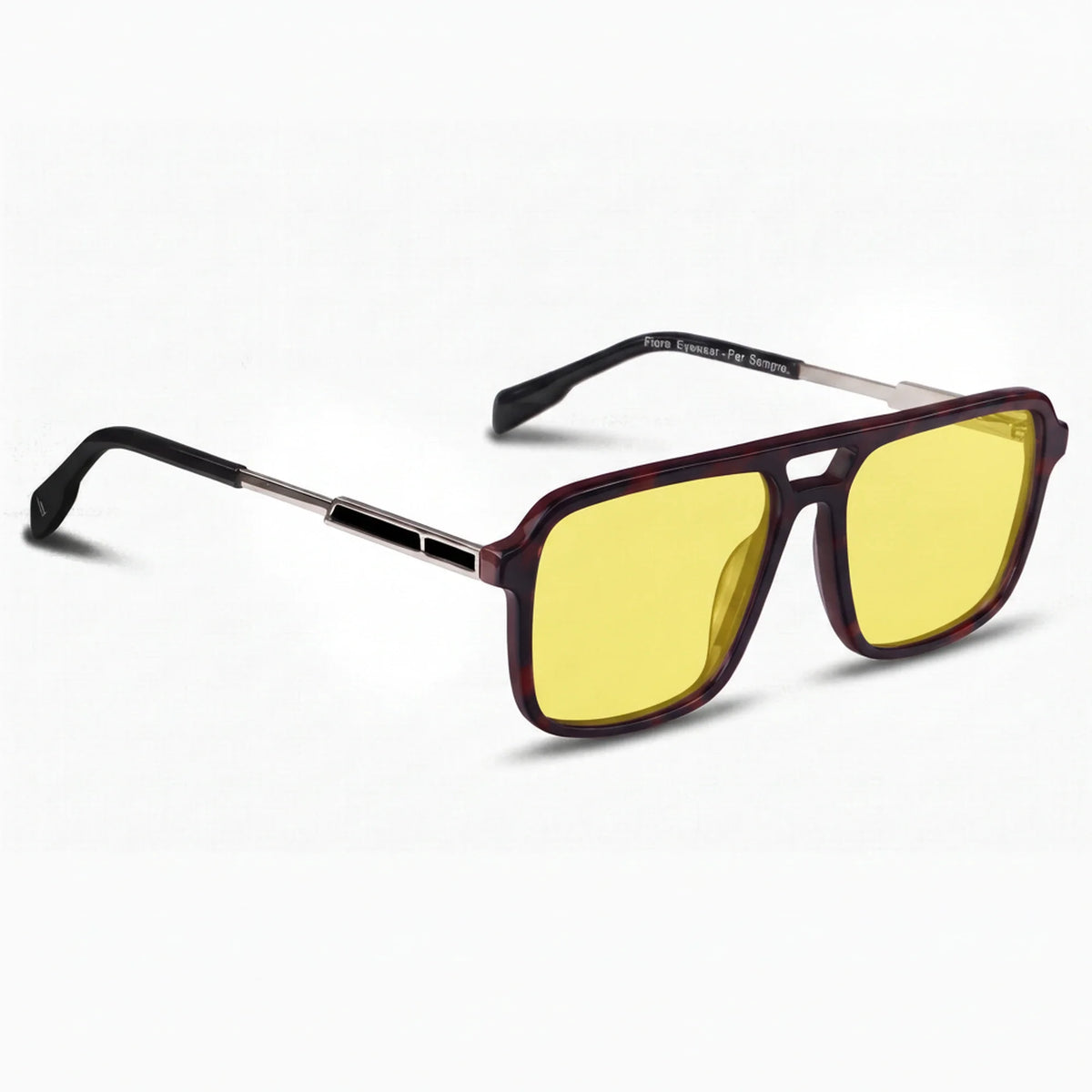 Fiore 1014 square aviator sunglasses, red bio-acetate frame · ReFramed, photo 10 of 20