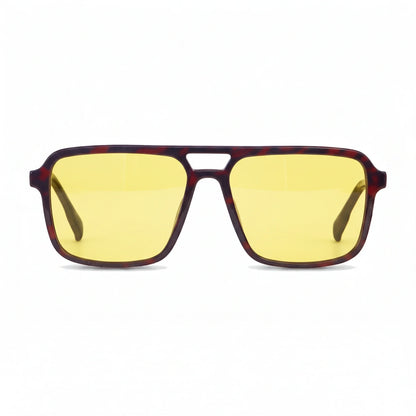 Fiore 1014 square aviator sunglasses, red bio-acetate frame · ReFramed, photo 9 of 20