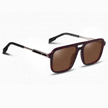 Fiore 1014 square aviator sunglasses, red bio-acetate frame · ReFramed, photo 5 of 20