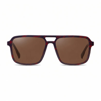 Fiore 1014 square aviator sunglasses, red bio-acetate frame · ReFramed, photo 4 of 20