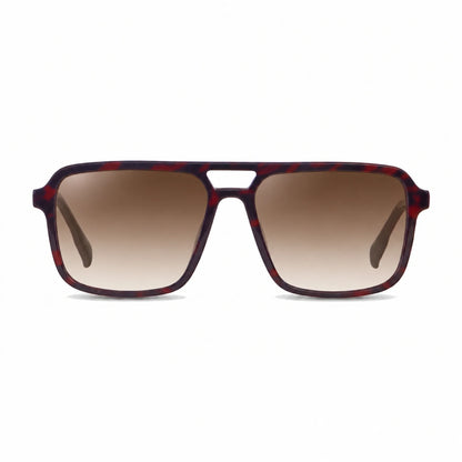 Fiore 1014 square aviator sunglasses, red bio-acetate frame · ReFramed, photo 20 of 20