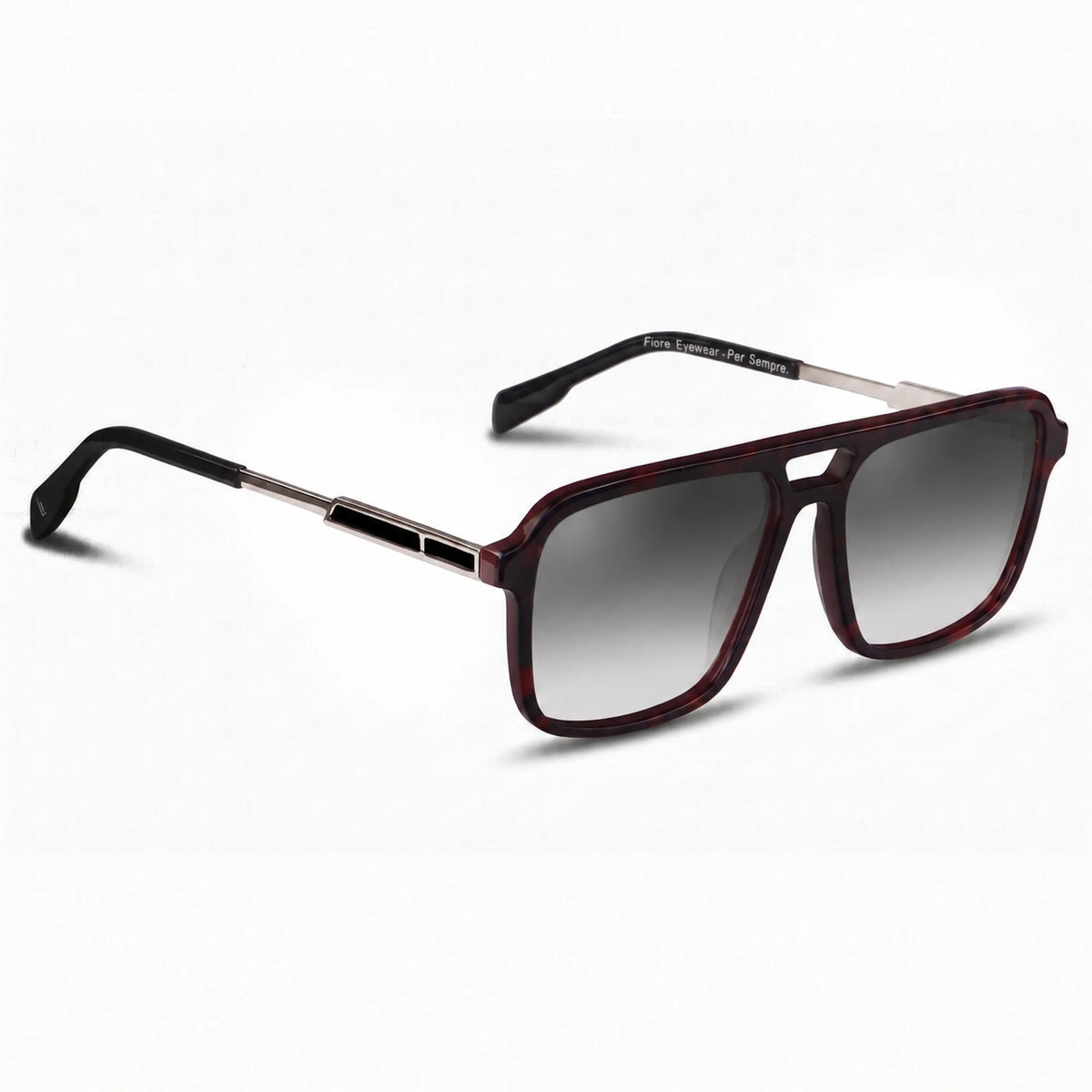 Fiore 1014 square aviator sunglasses, red bio-acetate frame · ReFramed, photo 18 of 20