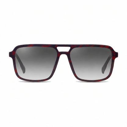 Fiore 1014 square aviator sunglasses, red bio-acetate frame · ReFramed, photo 17 of 20