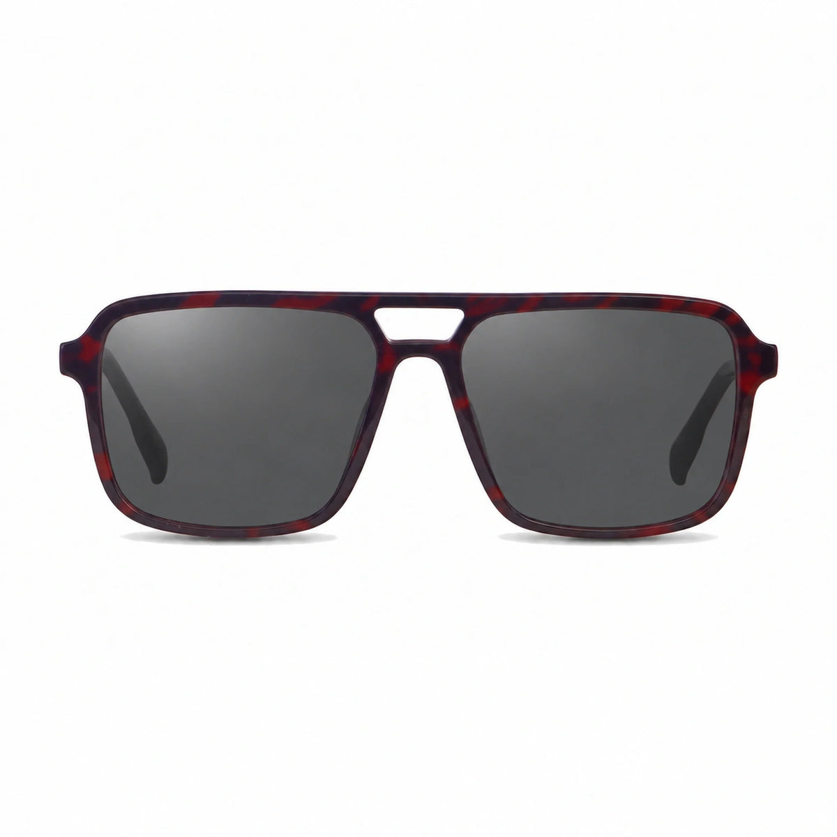 Fiore 1014 square aviator sunglasses, red bio-acetate frame · ReFramed, photo 1 of 20