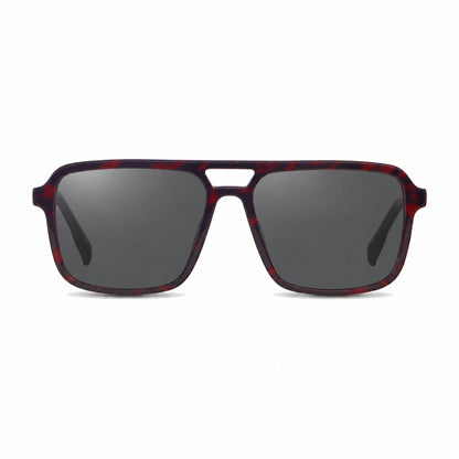 Fiore 1014 square aviator sunglasses, red bio-acetate frame · ReFramed, photo 1 of 20