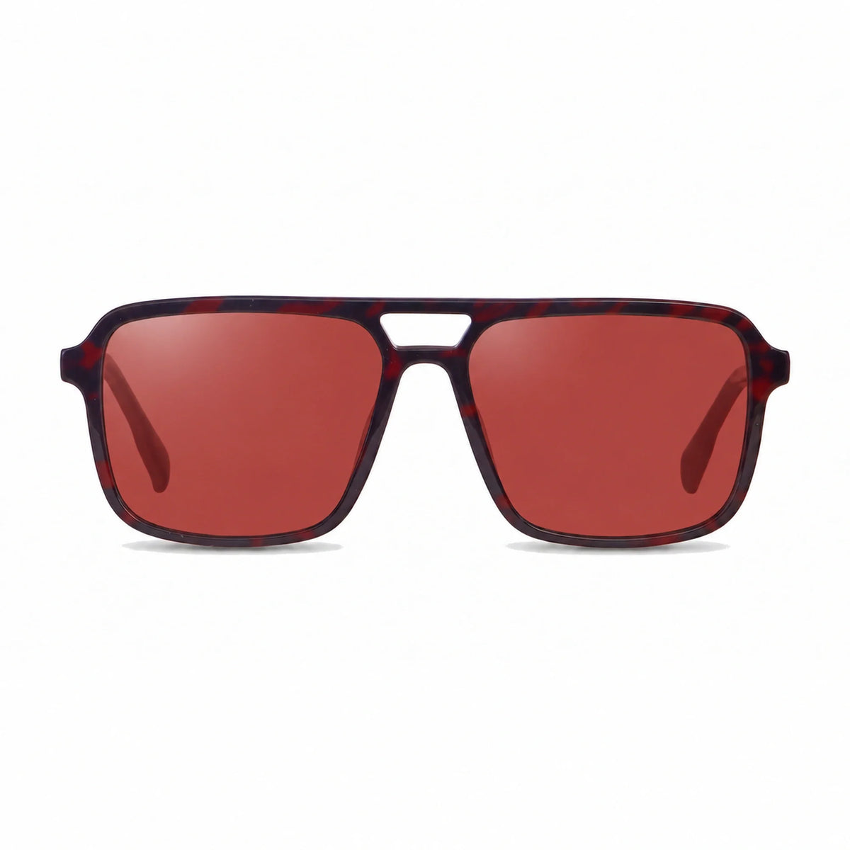 Fiore 1014 square aviator sunglasses, red bio-acetate frame · ReFramed, photo 14 of 20